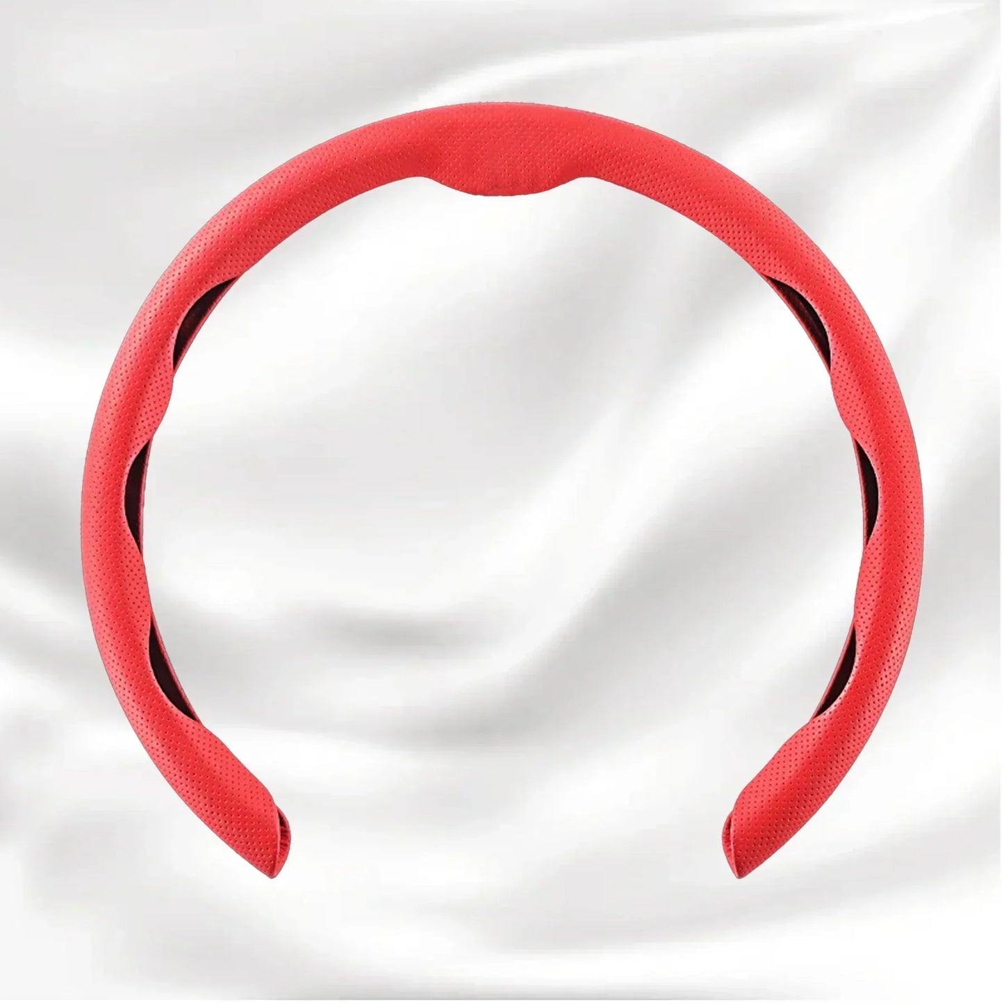 Nexi Customized Car Logo Breathable Ultra-thin 5D Leather & Carbon Car Steering Wheel Cover Universal Fit